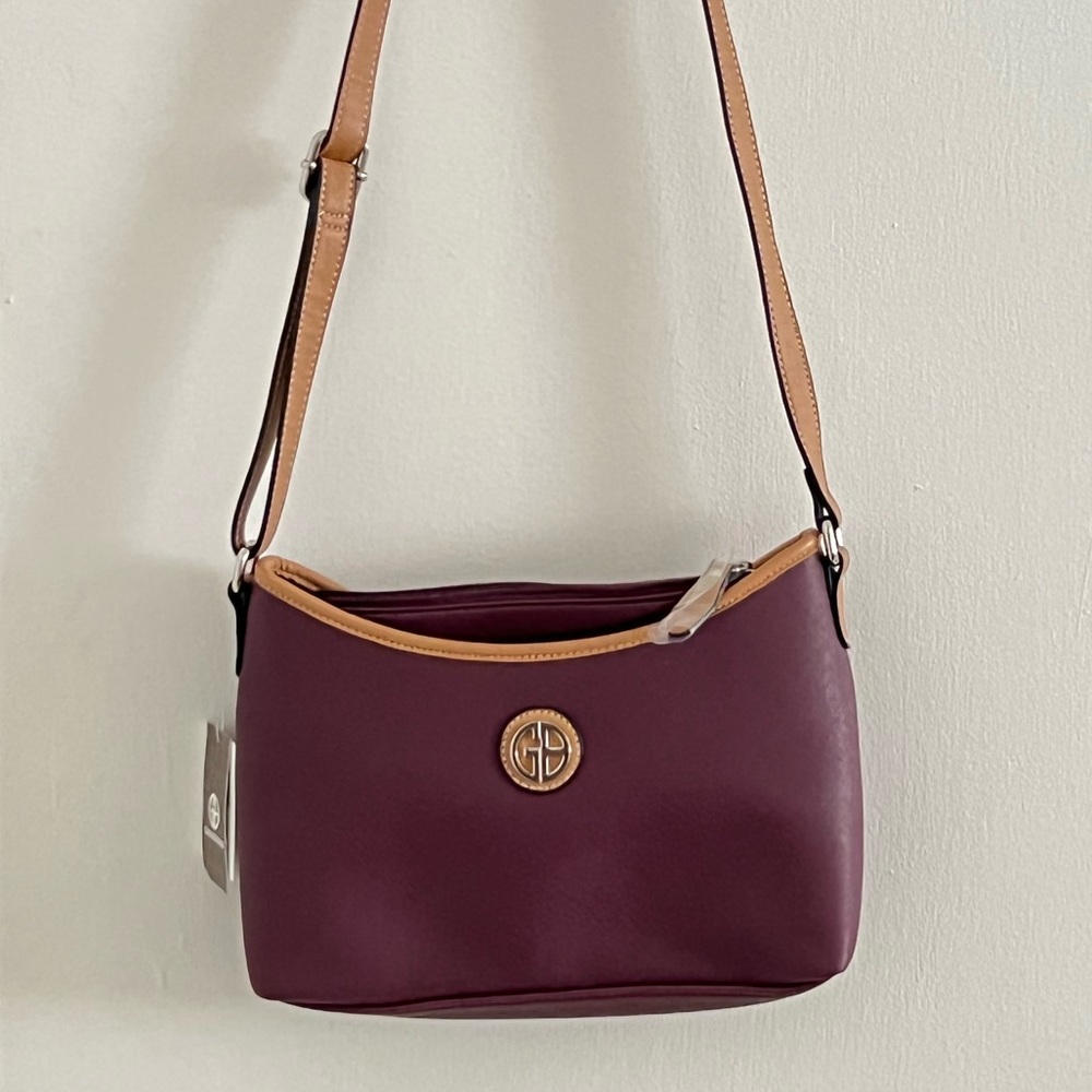 Giani Bernini Plum Purse w/ Adjustable Strap